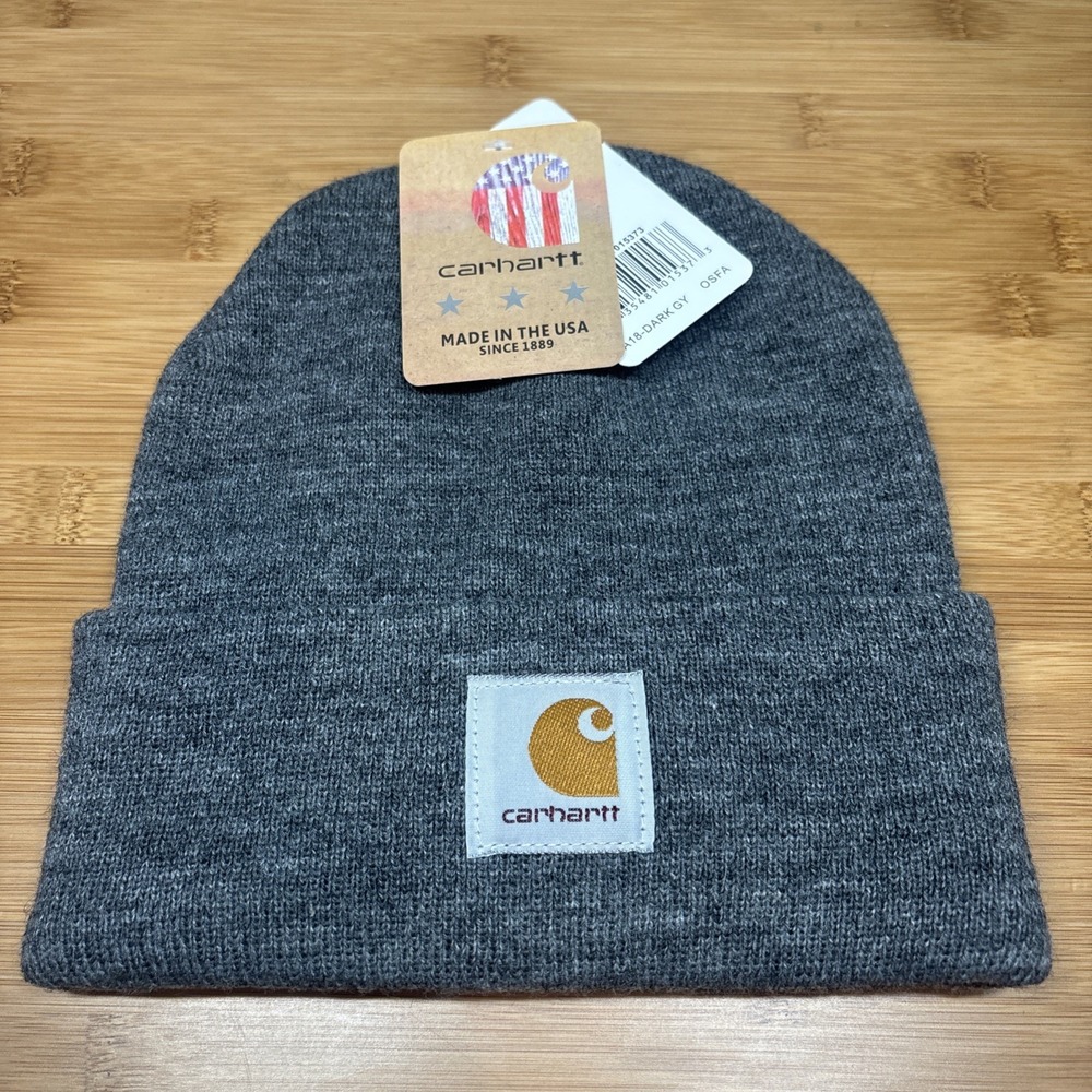 Carhartt A18 Men's Acrylic Hat Beanie- Dark Gray